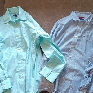 Boys button down long sleeve size medium